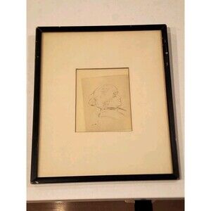 Pierre-Auguste Renoir Original Framed Berthe Morisot Portrait Etching 1924
